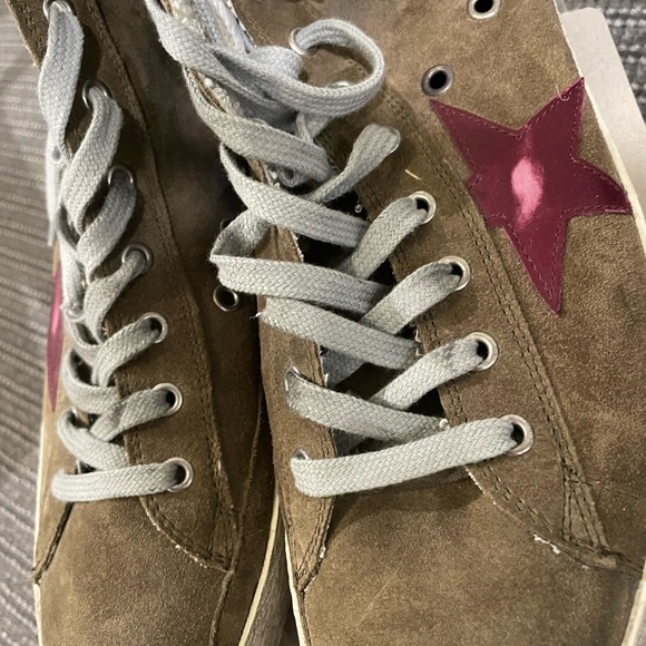 Amazing high top golden goose men’s sneakers~ size 44 equivalent US 10 brand new - Picture 2 of 8